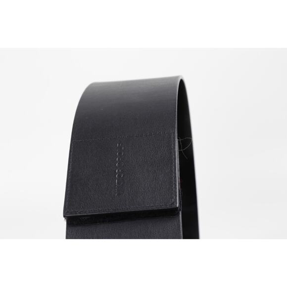 Viktor & Rolf Belt Black Leather Wide Waist Cinch Buckleless Size M Italy $400 main image 4